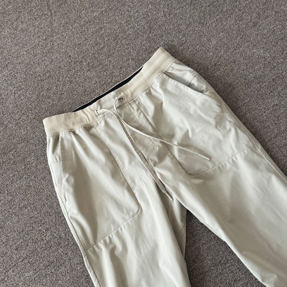 Lululemon Lab Mens Joggers Light‎ Tan Recycled Polyester Tapered Pants Size M